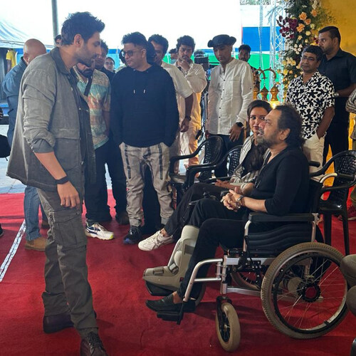 Anees Bazmee shoots for Bhool Bhulaiyaa 3 on a wheelchair (4)