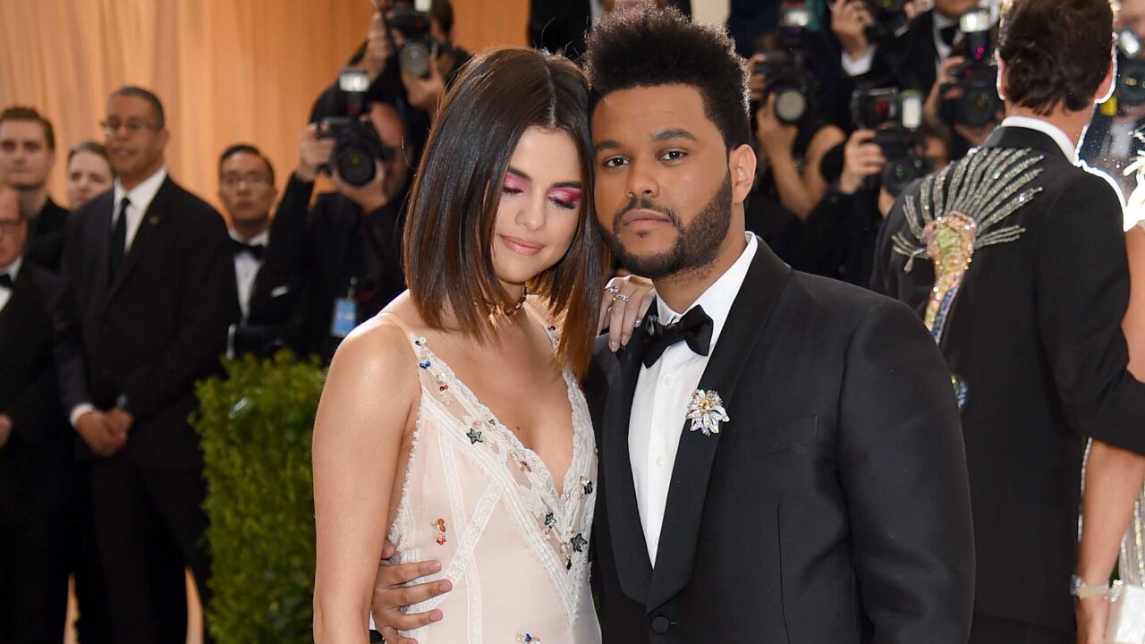 Selena Gomez and The Weeknd via Getty Images