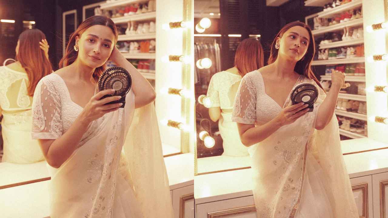 Alia Bhatt's 6 effortlessly elegant white sarees for Holi 2024