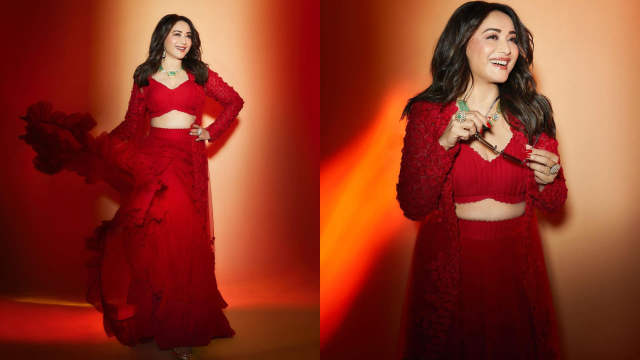 Madhuri dixit in red dress