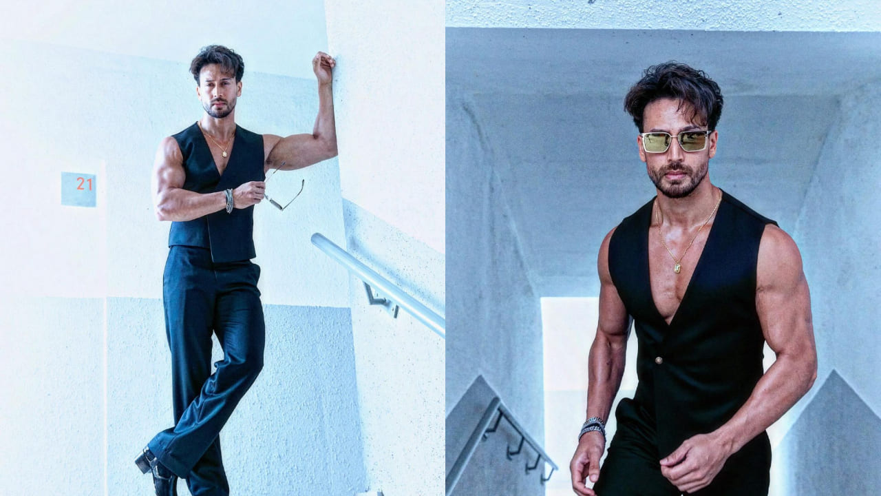 Tiger Shroff in waistcoat pants 