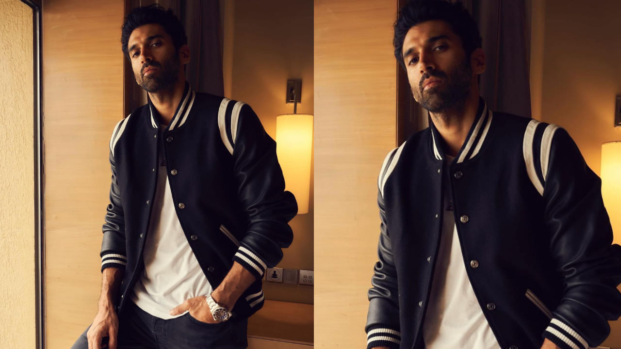 Aditya Roy Kapoor in varsity jacket