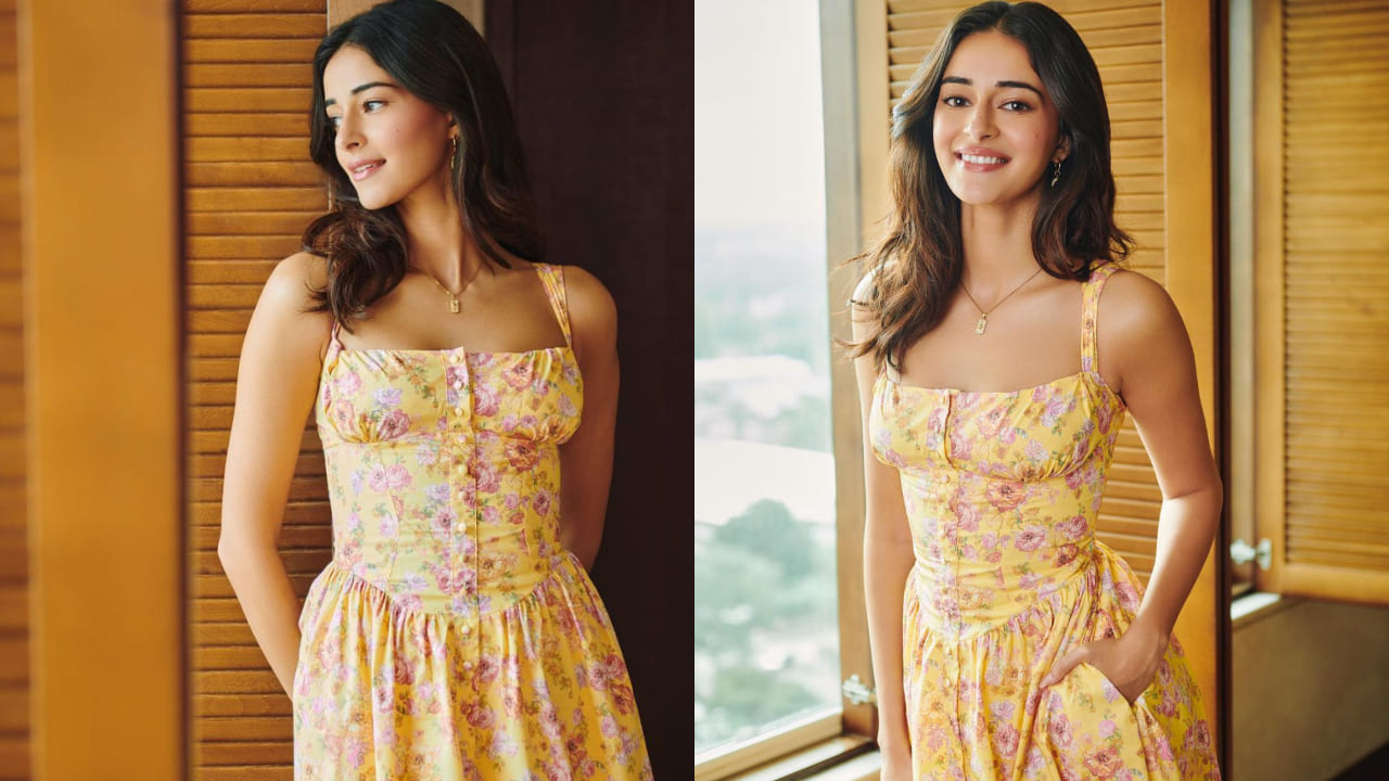 Ananya Panday in floral dress