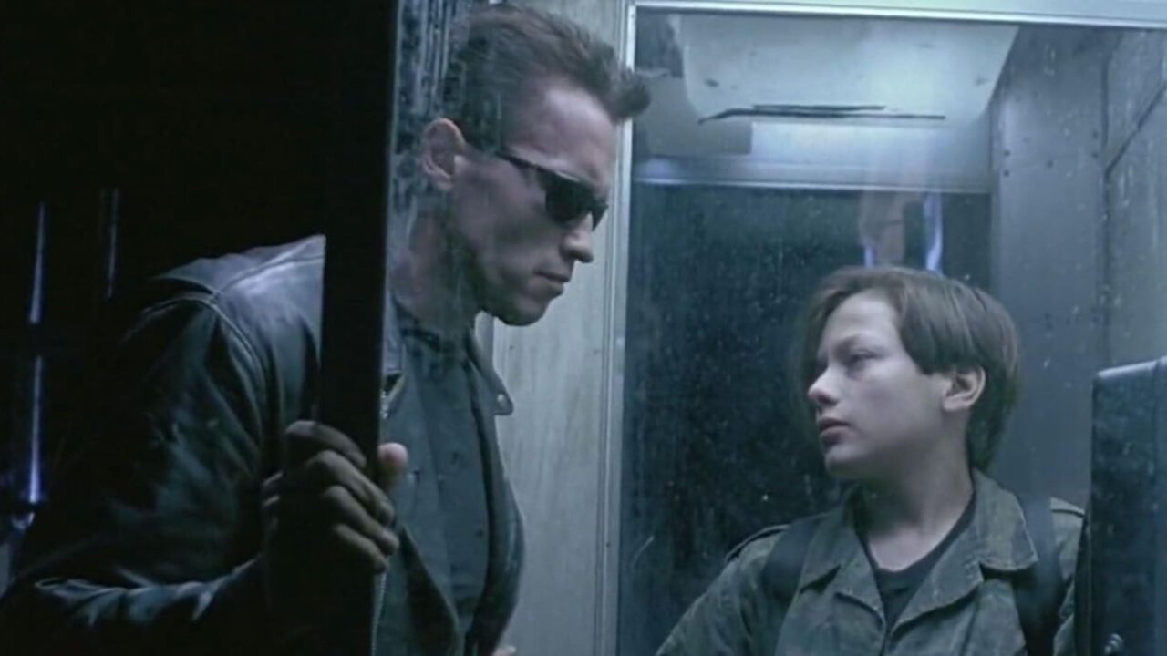 Arnold Schwarzenegger and Edward Furlong in Terminator 2: Judgment Day (IMDb)