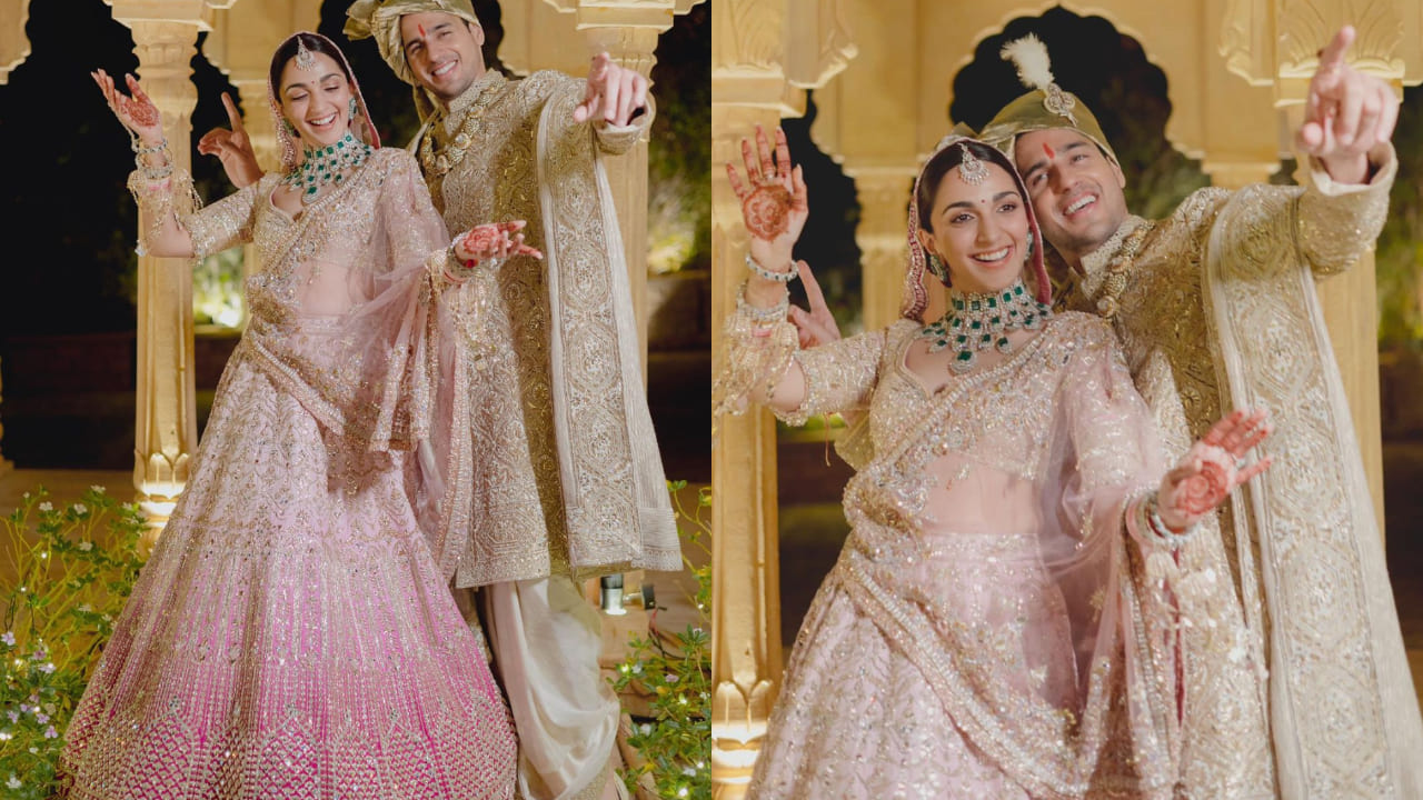 Kiara advani in her wedding lehenga