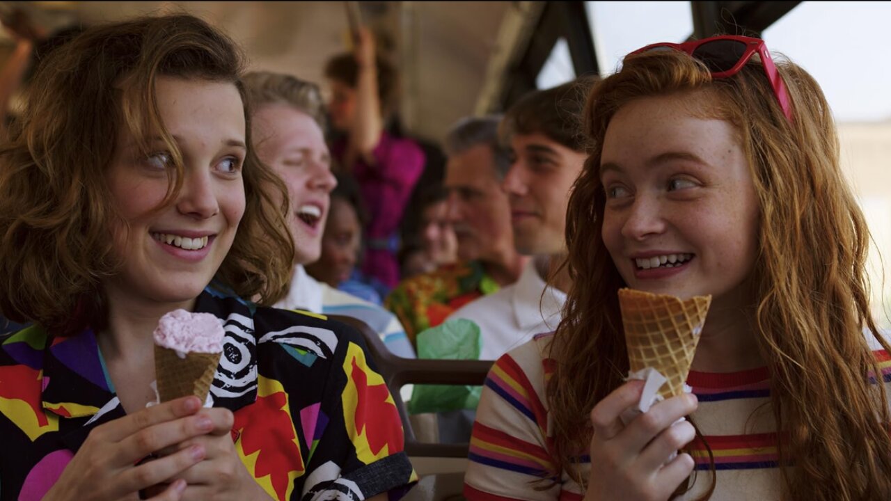 Sadie Sink and Millie Bobby Brown in Stranger Things (via IMDB)