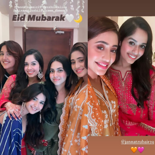 Jannat Zubair with her friends at Eid Party