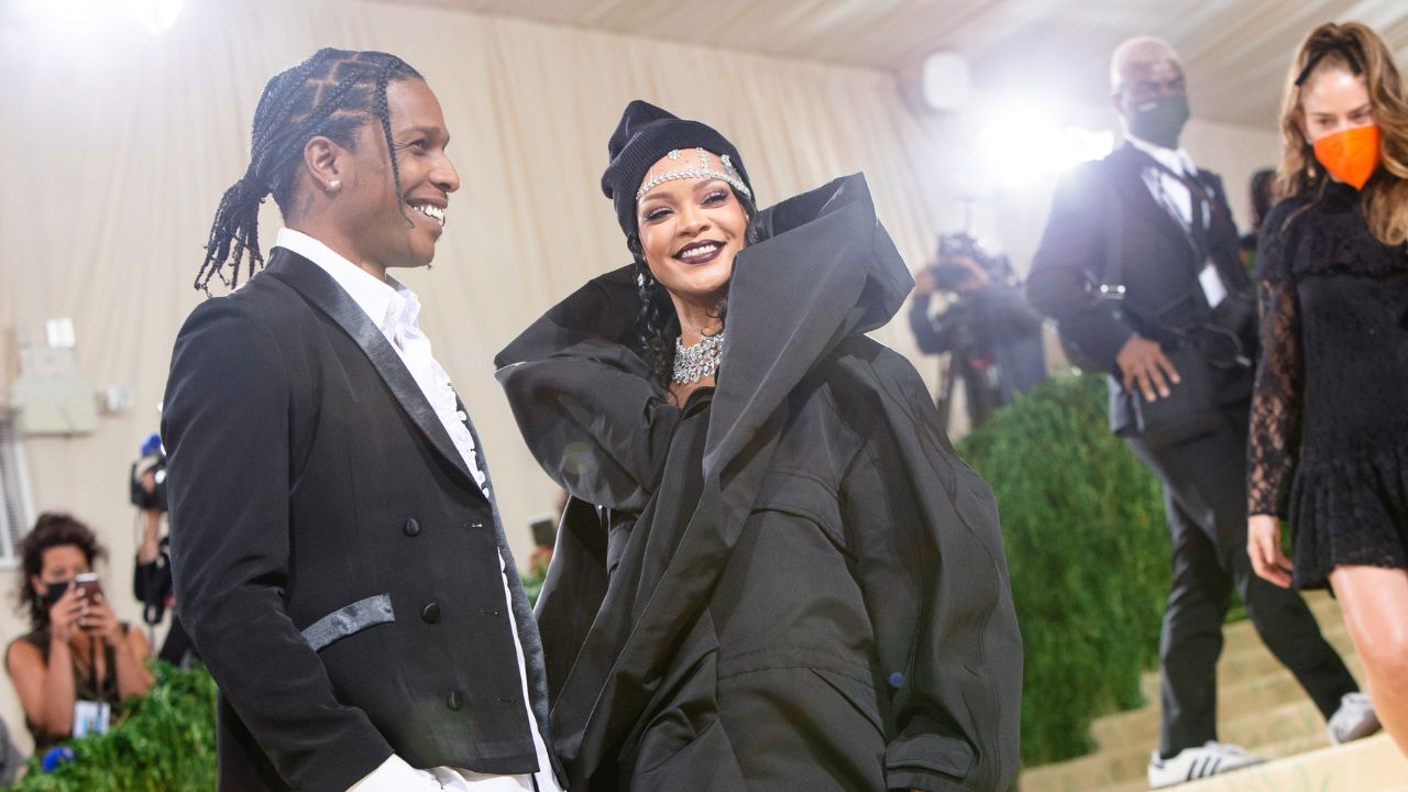 Rihanna with ASAP Rocky at MET Gala 2021 (Getty Images)