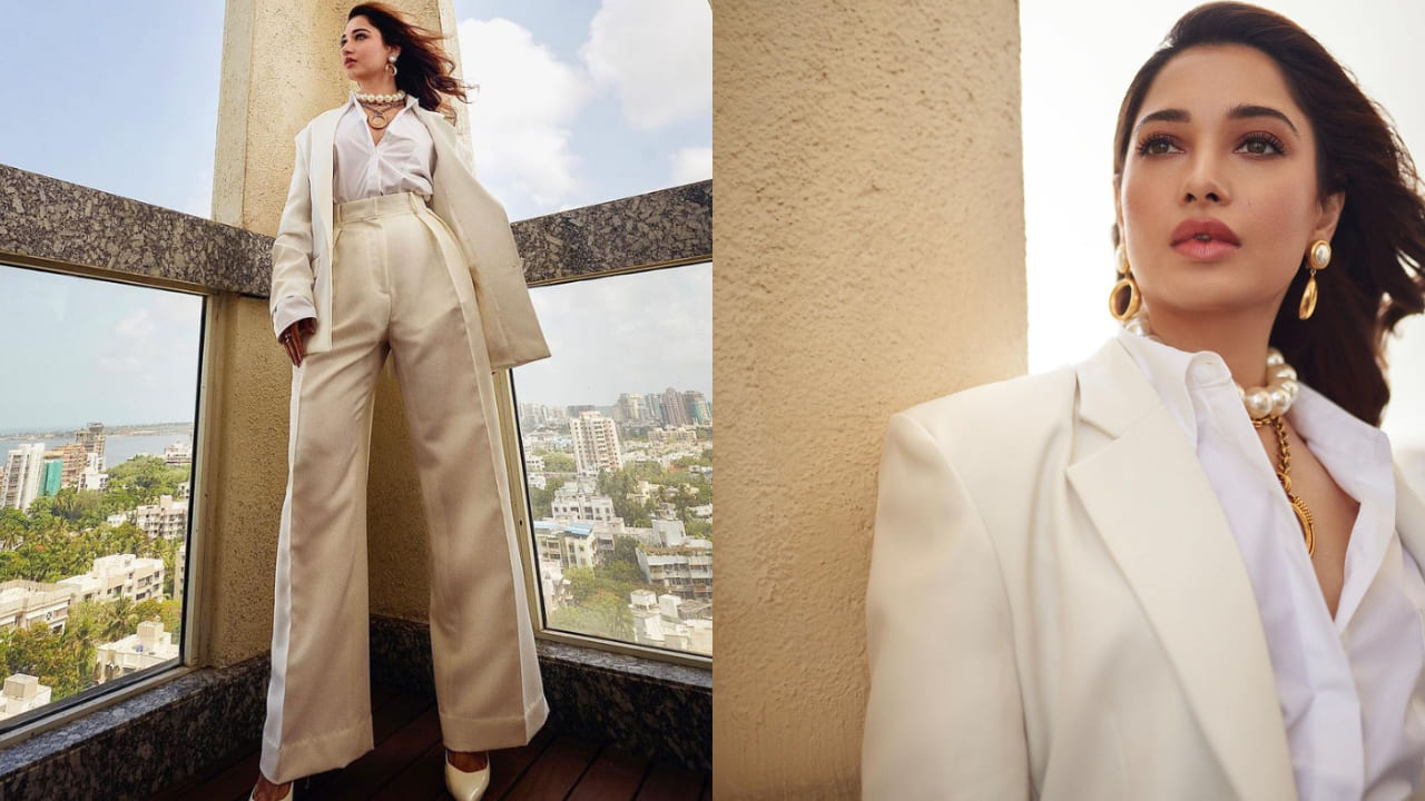 tamannaah bhatia in white blazer