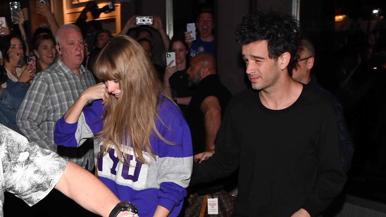 Taylor Swift and Matty Healy out and about in 2023 (Getty Images)