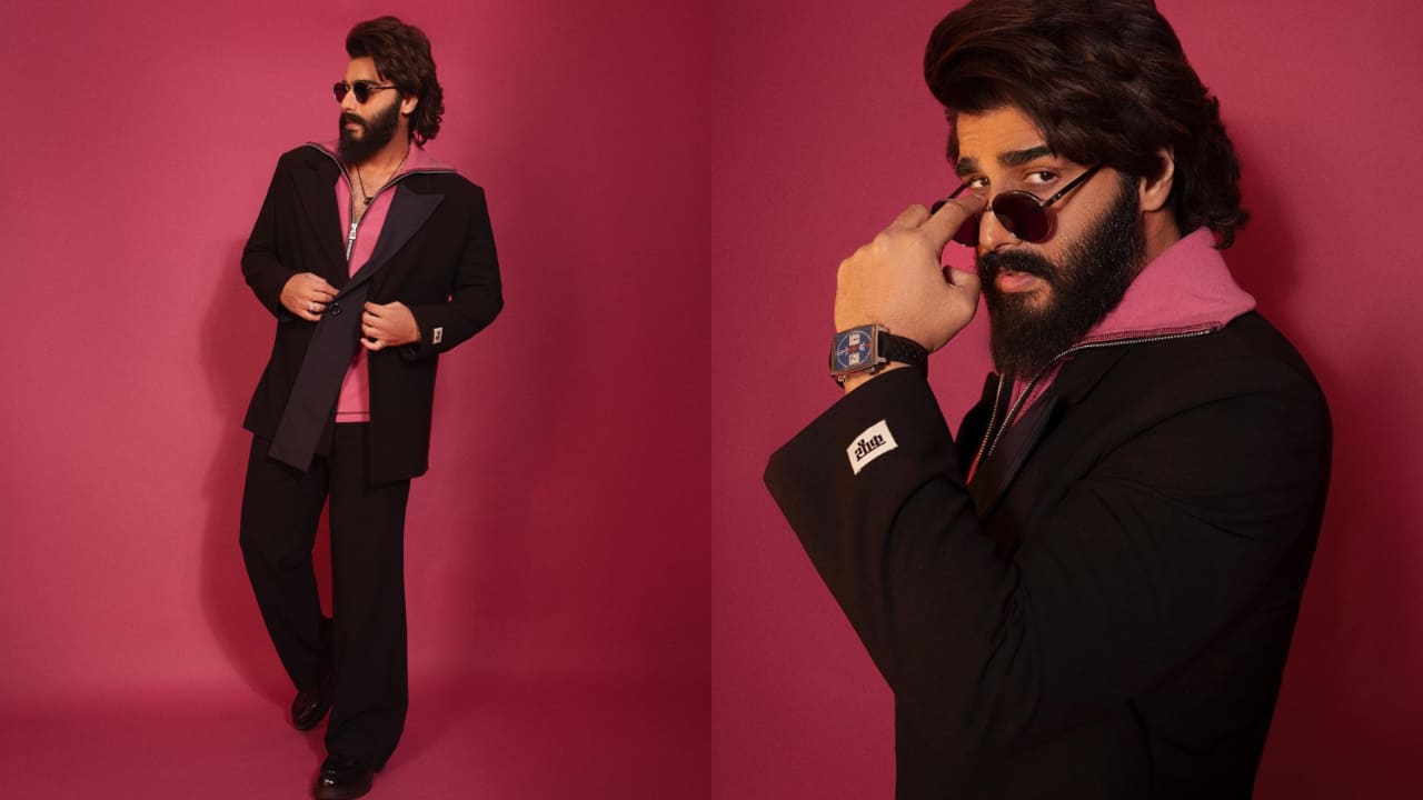 Arjun Kapoor in black & pink color combination ( PC: Kirti Narain) 