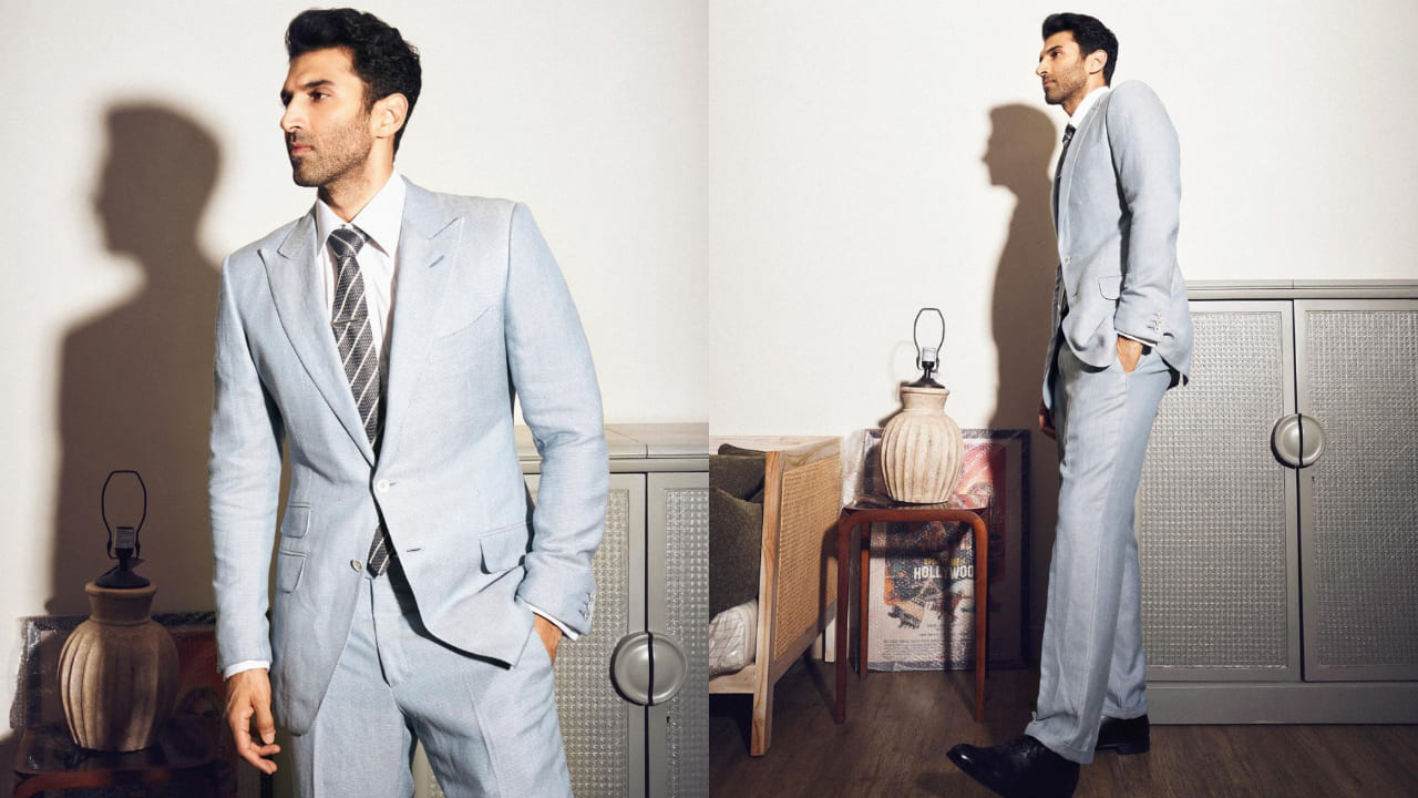 Aditya Roy Kapur in grey- white color combination ( PC: Visual Affairs Photography) 