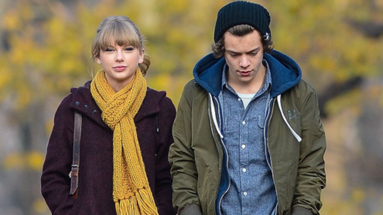 Taylor Swift and Harry Styles in London (via Getty Images)