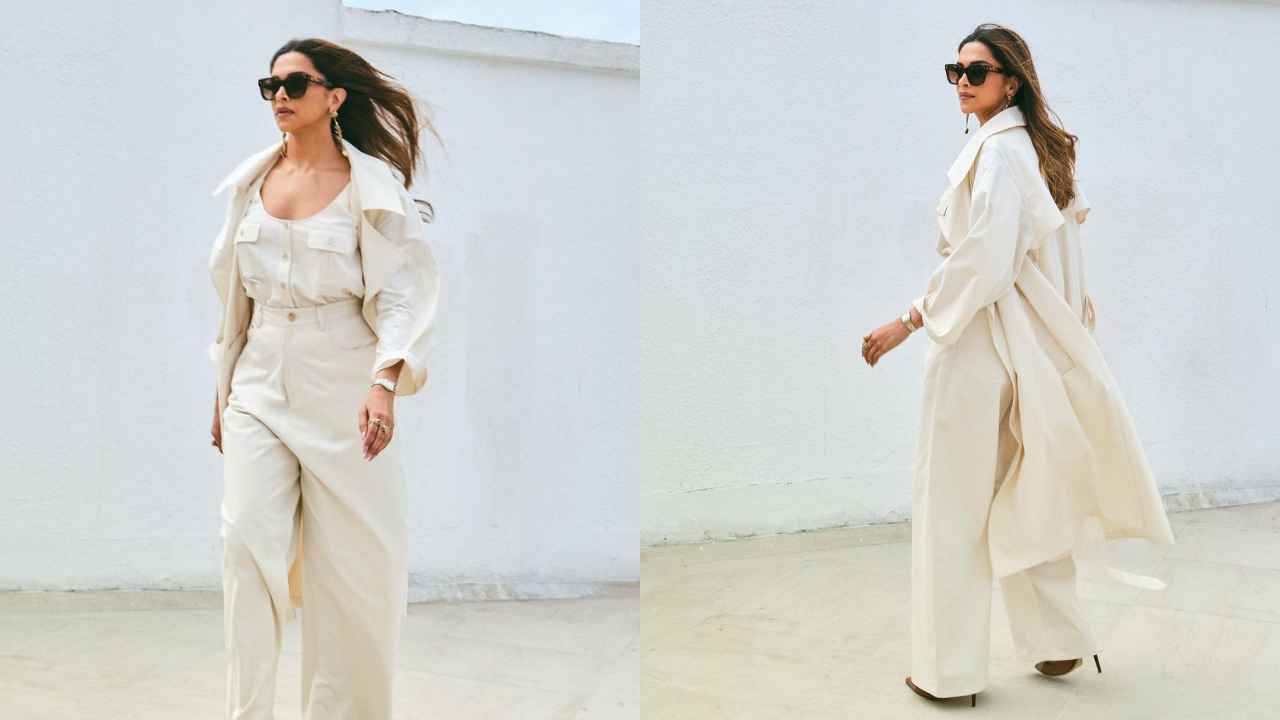 Deepika Padukone off-white Sabyasachi co-ord set