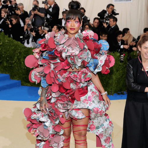 Rihanna at the Met Gala via Getty Images