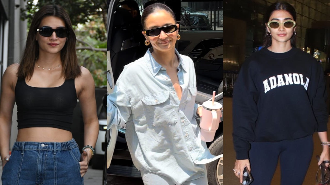 Bhatt, Sanon, and Hegde: Bollywood trendsetters with effortless off-duty chic._