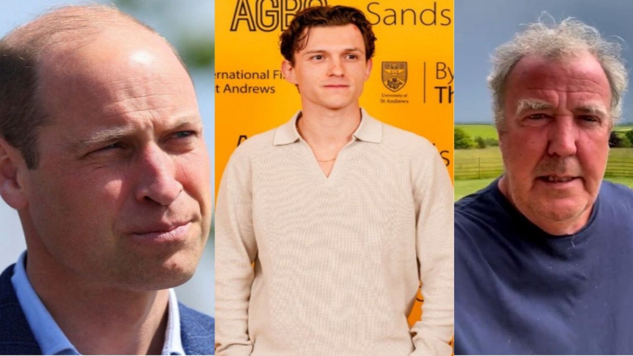 Prince William, Tom Holland (CC: Getty Images) and Jeremy Clarkson (CC: Instagram)