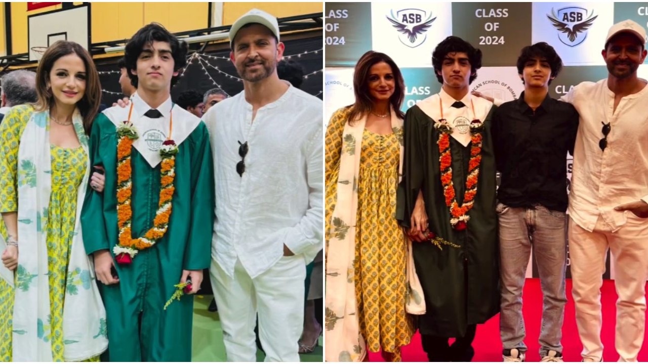 Hrithik Roshan and ex-wife Sussanne attend son Hrehaan’s graduation ceremony; WATCH