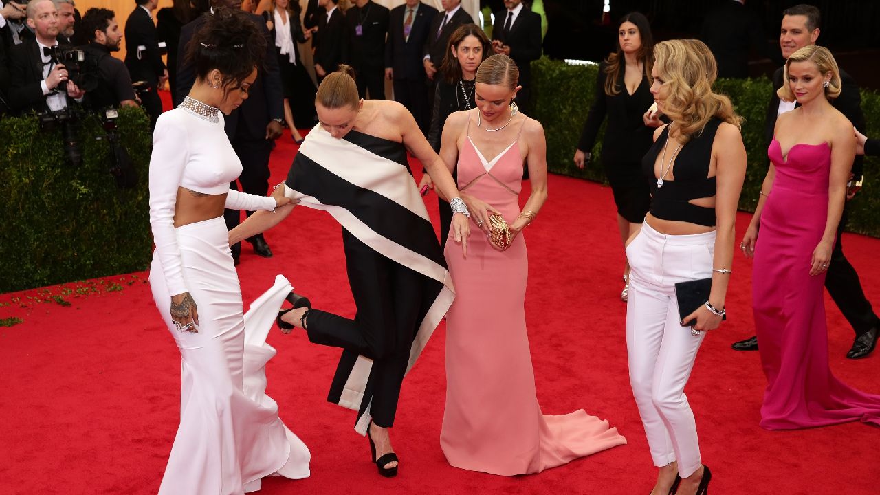 Rihanna and Stella McCartney at 2014 Met Gala (Getty Images)