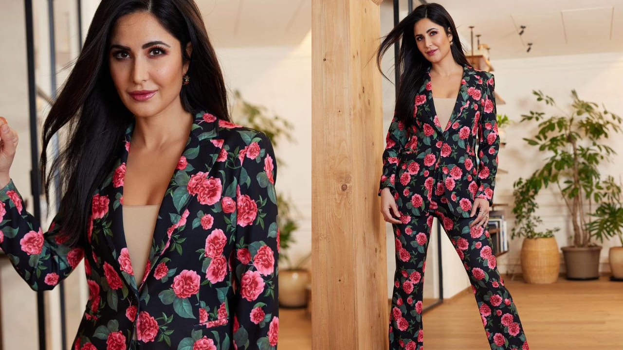 Katrina Kaif in print on print blazer 