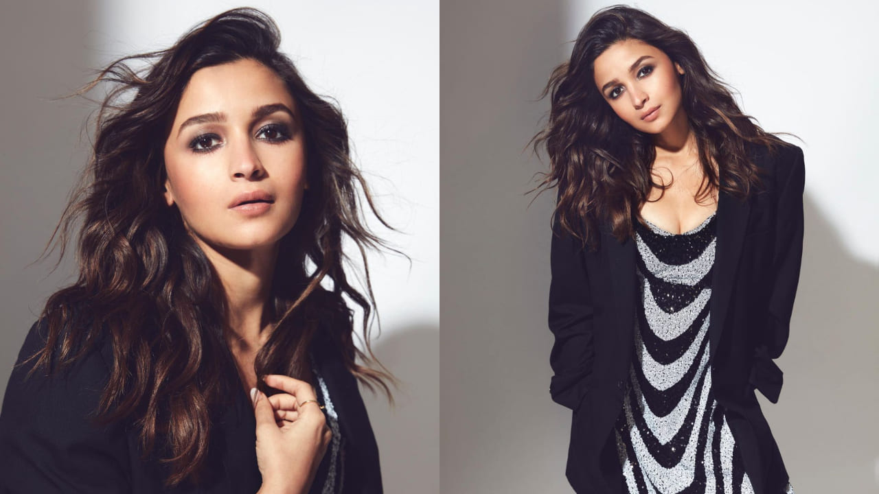 Alia Bhatt in blazer over mini dress 