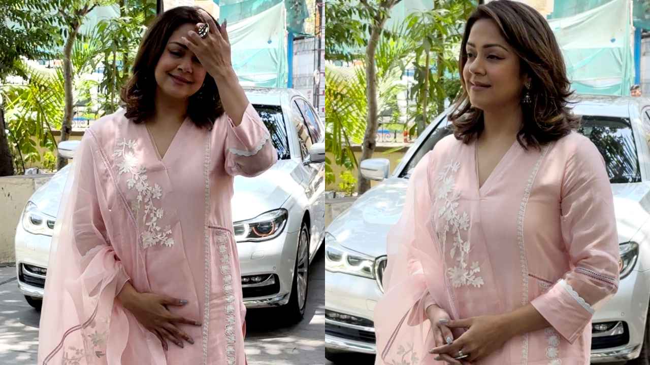 Jyothika’s pink chikankari kurta set proves simplicity never goes out of fashion (PC: Varinder Chawla)