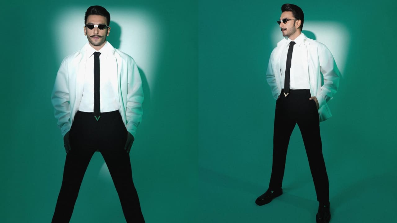 ranveer singh in monochrome look