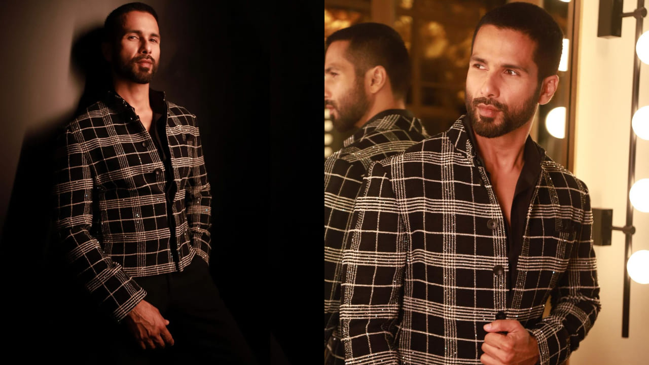 Shahid Kapoor in checked blazer 