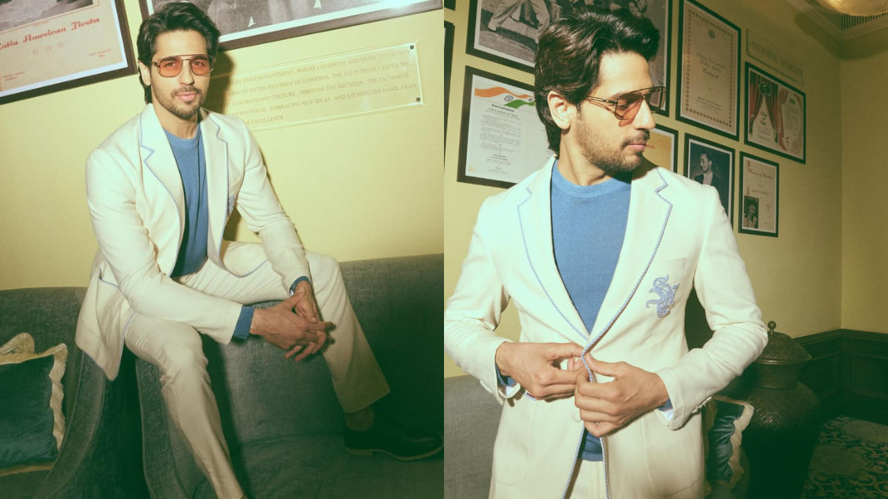 Sidharth Malhotra in white blazer