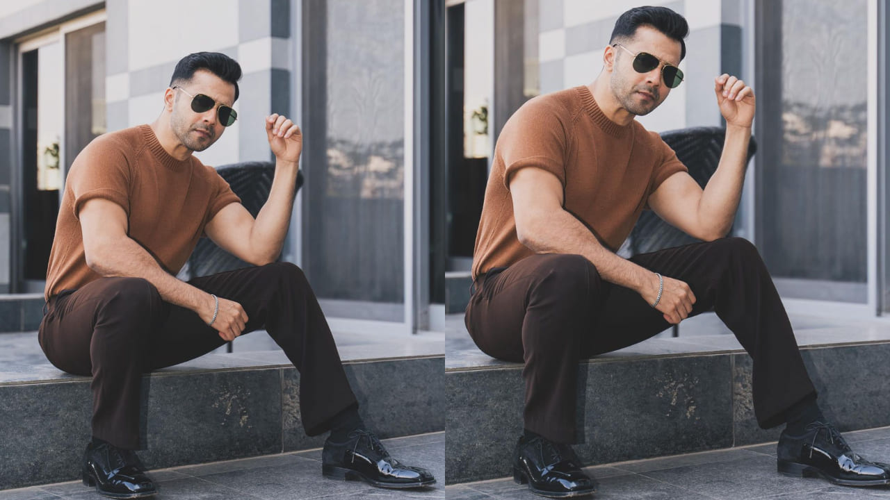 Varun Dhawan in monotone look