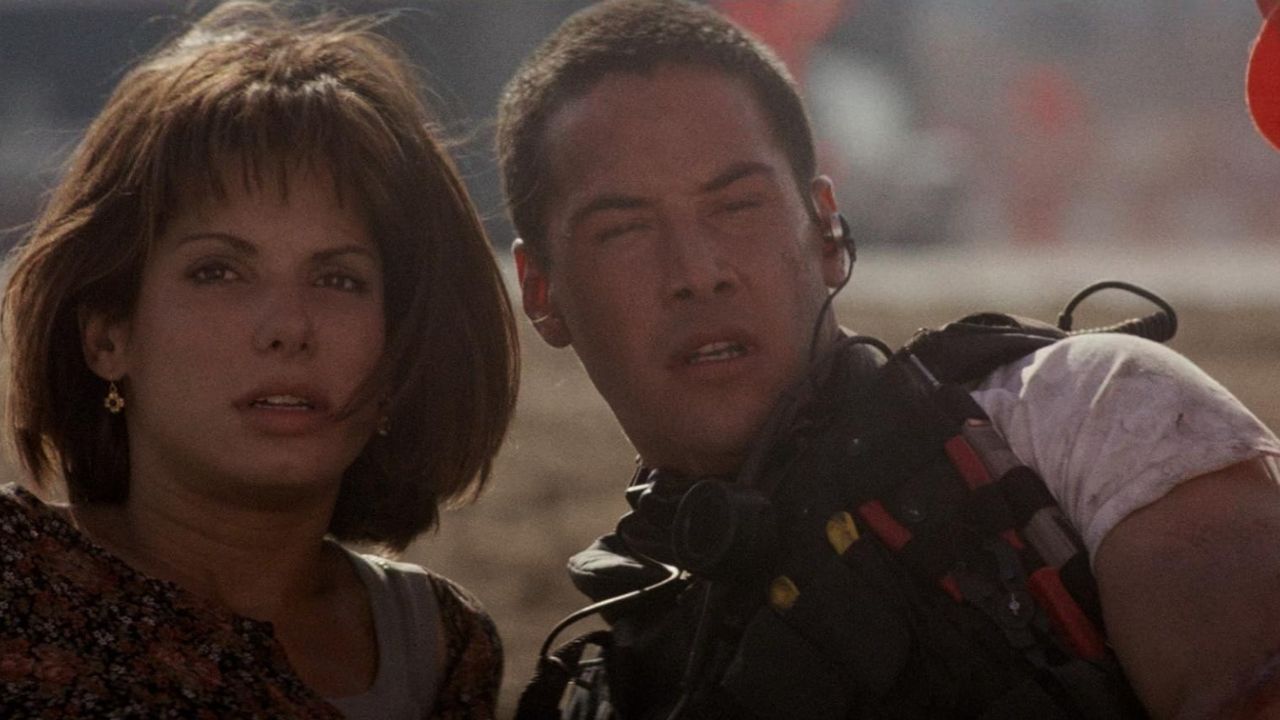 Keanu Reeves and Sandra Bullock in Speed