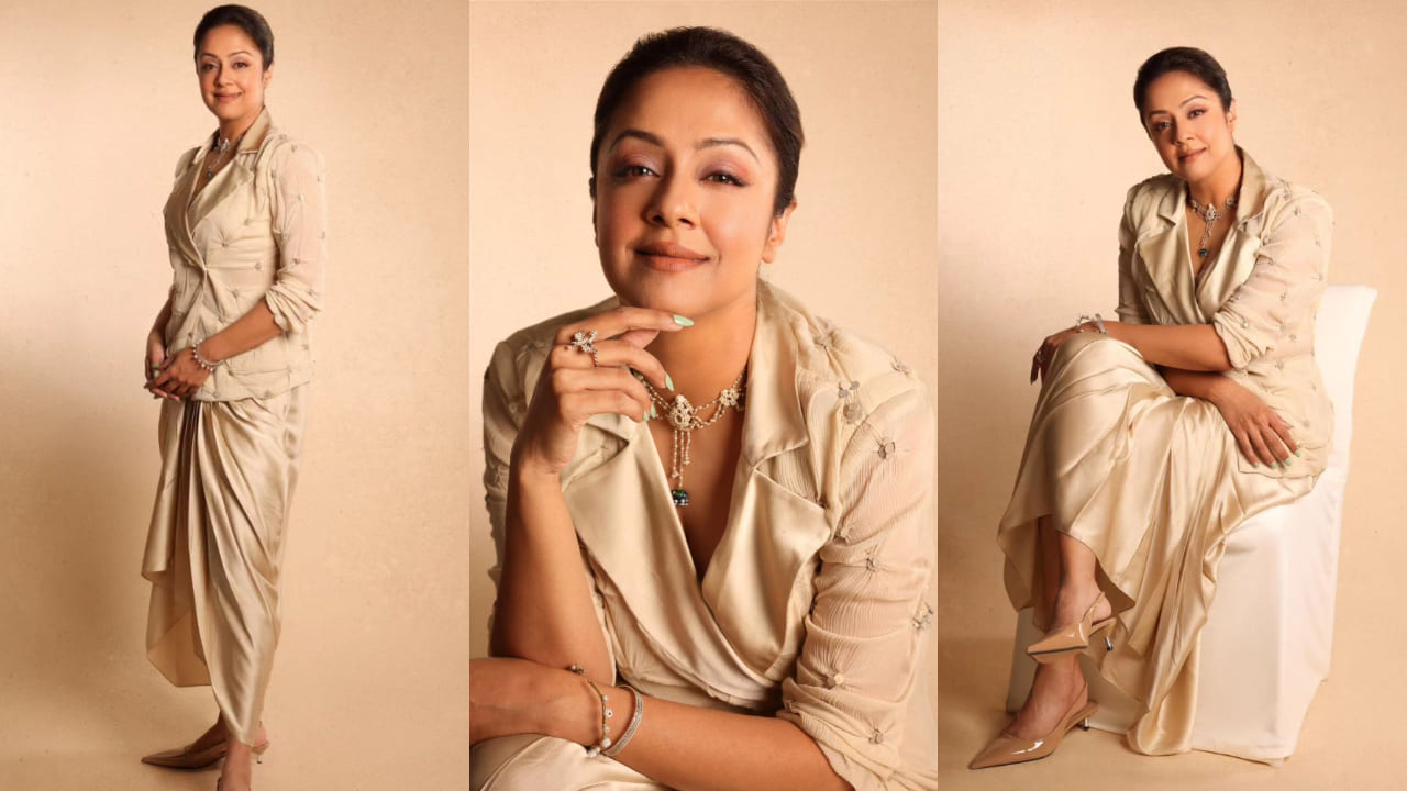 Jyothika in ivory dress 