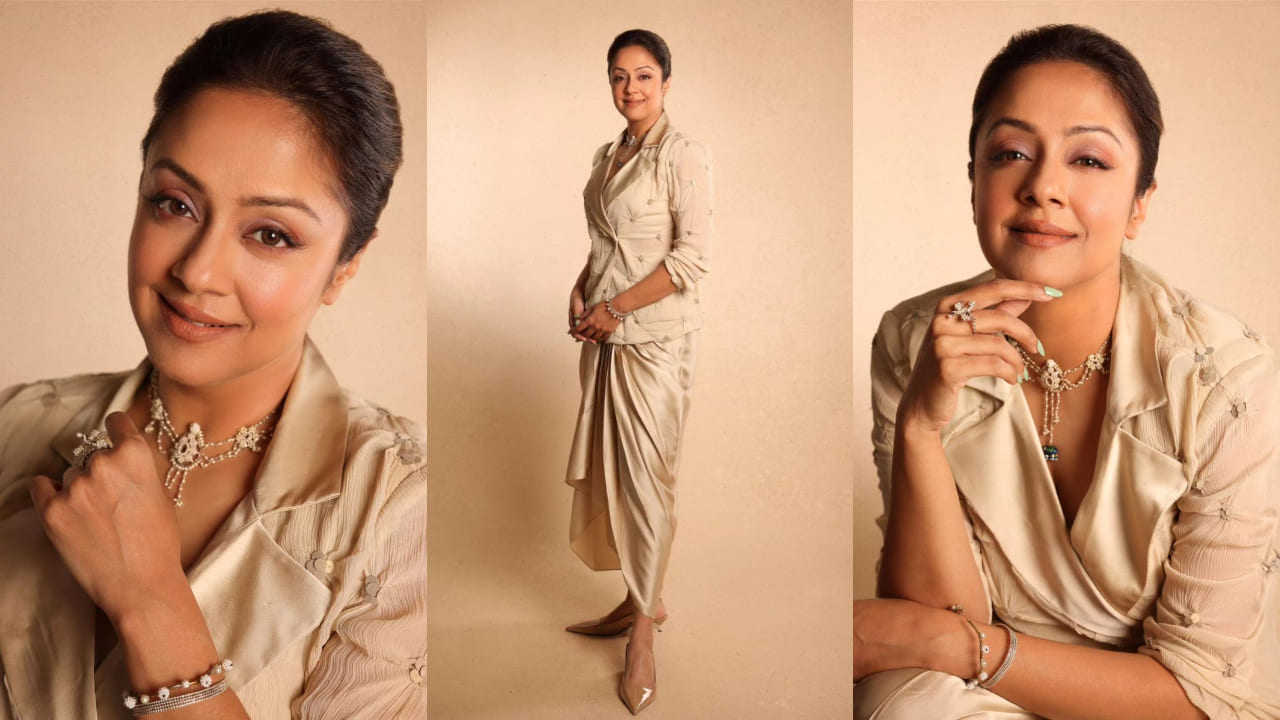 Jyothika in ivory dress 