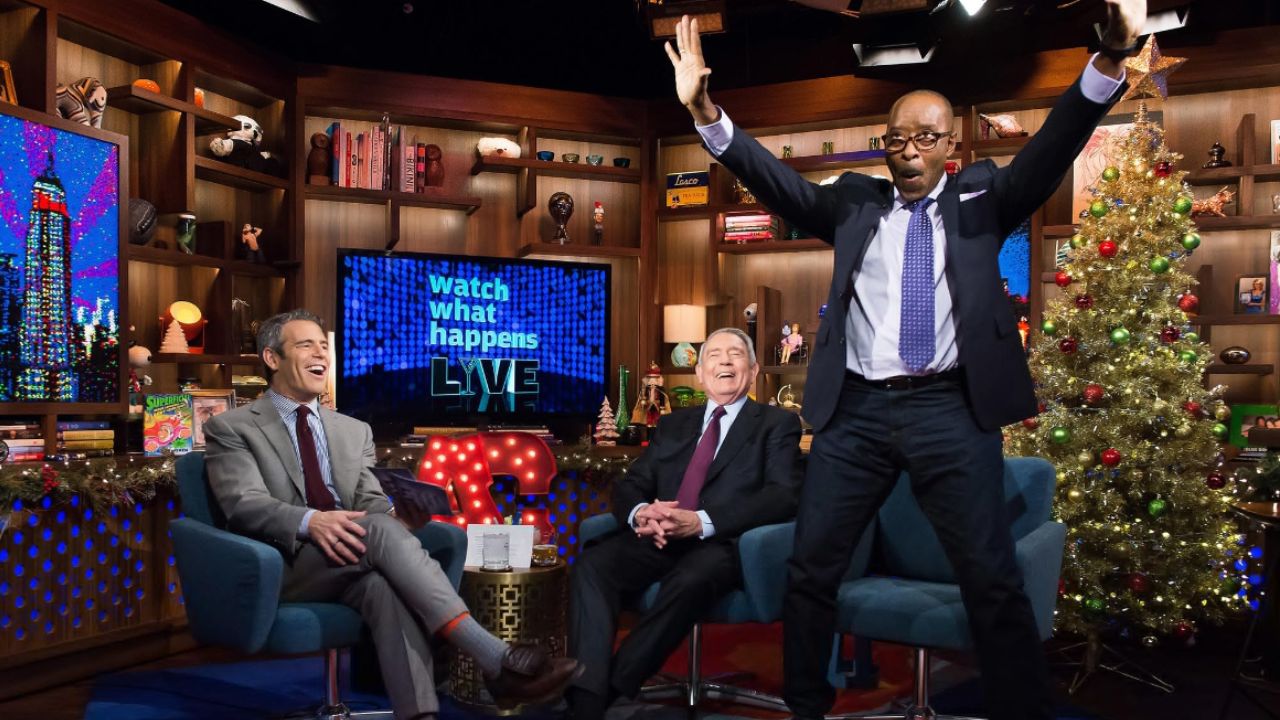 Courtney B. Vance, Andy Cohen, and Dan Rather in Watch What Happens Live with Andy Cohen (2009)