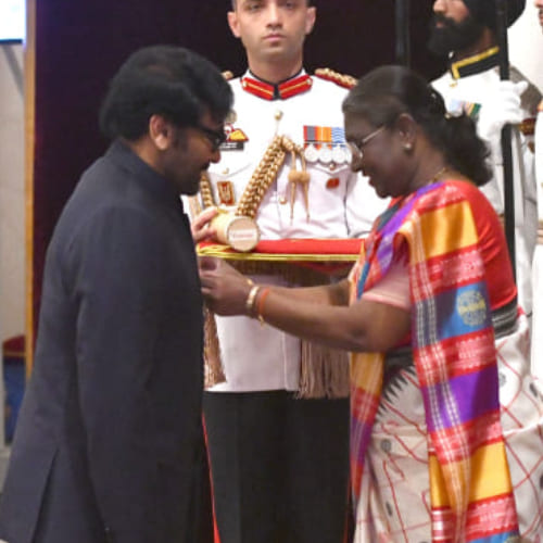 Chiranjeevi from the Padma Awards 2024(PC:APH Images)