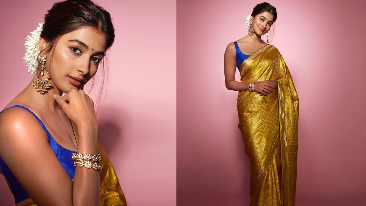 blouse styles ft Pooja Hegde for summer sarees and lehengas (PC: Pooja Hegde Instagram)