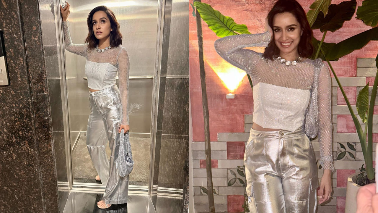 Shraddha Kapoor in metallic pants 