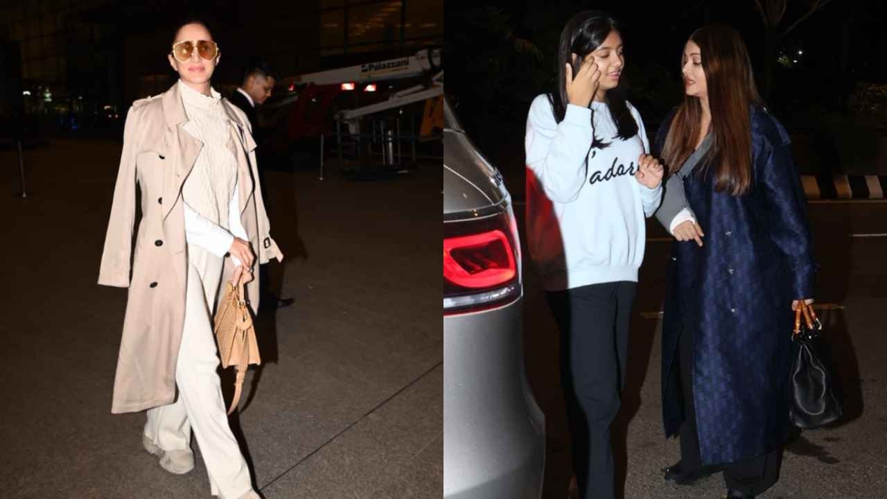 Aishwarya Rai flaunts her love for oversized silhouette; Kiara Advani turns heads in trench coat (PC: Viral Bhayani)