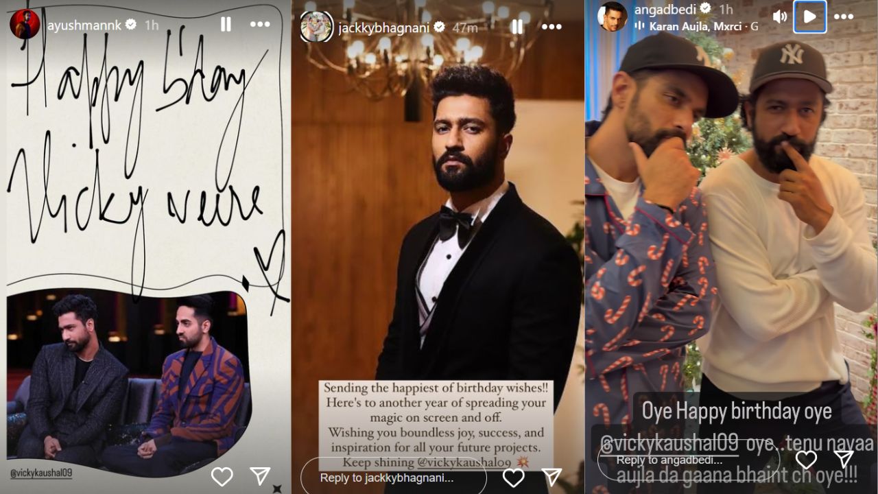 Picture Courtesy: Ayushmann Khurrana, Vicky Kaushal and Angad Bedi's Instagram