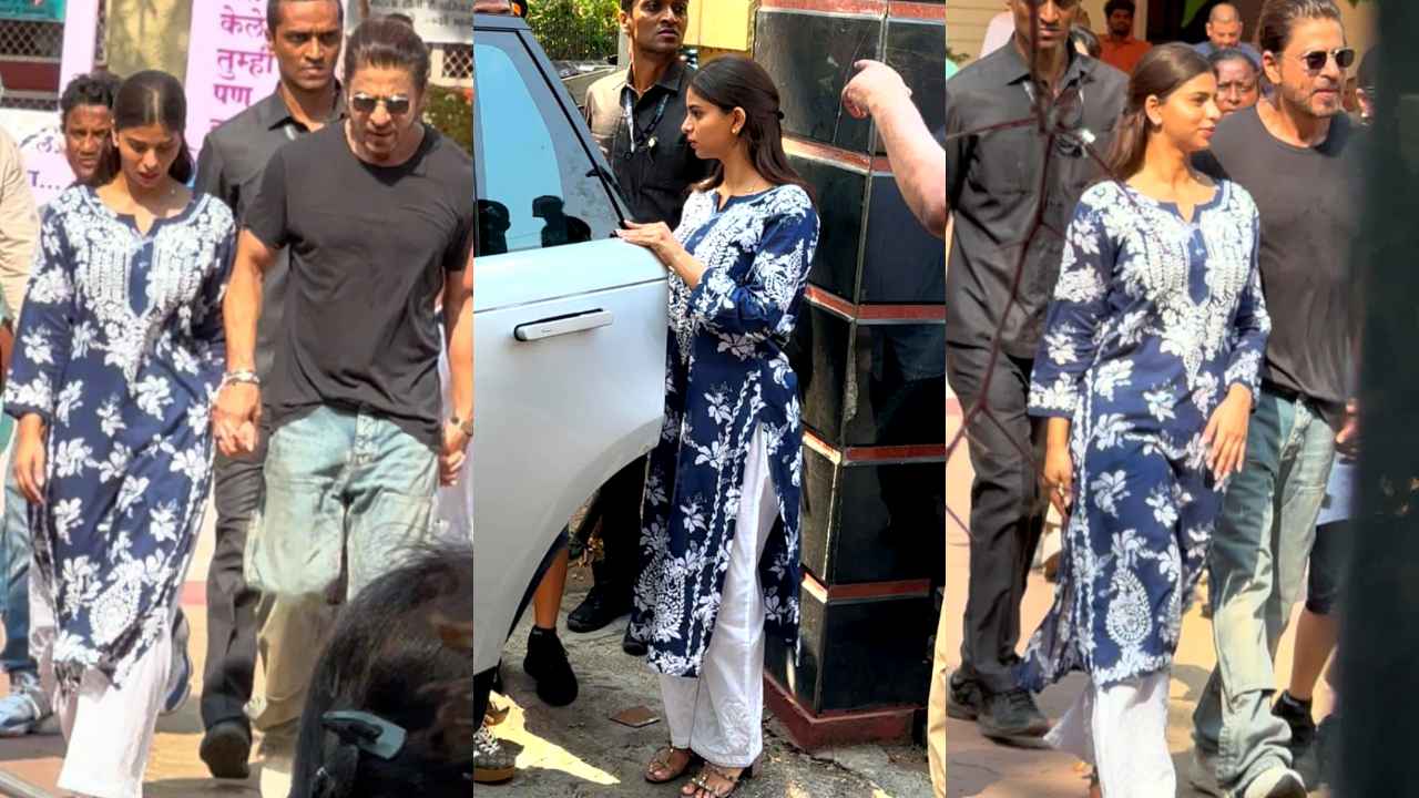 Suhana Khan flaunts her love for chikankari kurta and it sets a pure ethnic magic this summer (PC: Viral Bhayani)