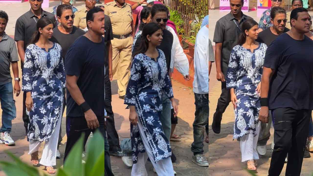 Suhana Khan flaunts her love for chikankari kurta and it sets a pure ethnic magic this summer (PC: Viral Bhayani)