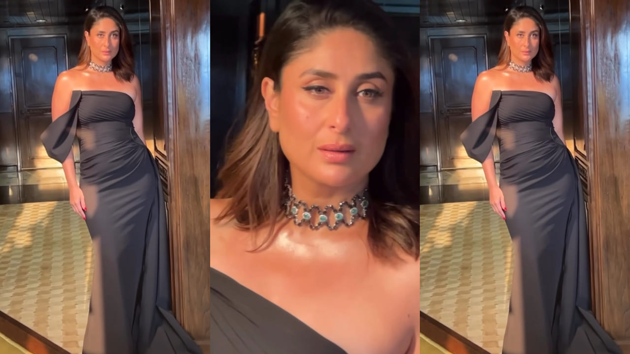 Kareena Kapoor in a stunning black bodycon off shoulder gown proves ...