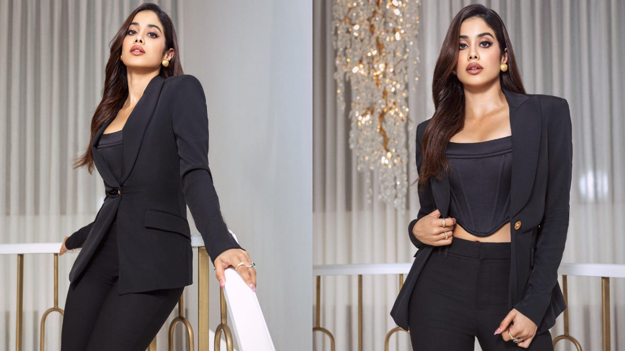 Janhvi Kapoor in formal corset look