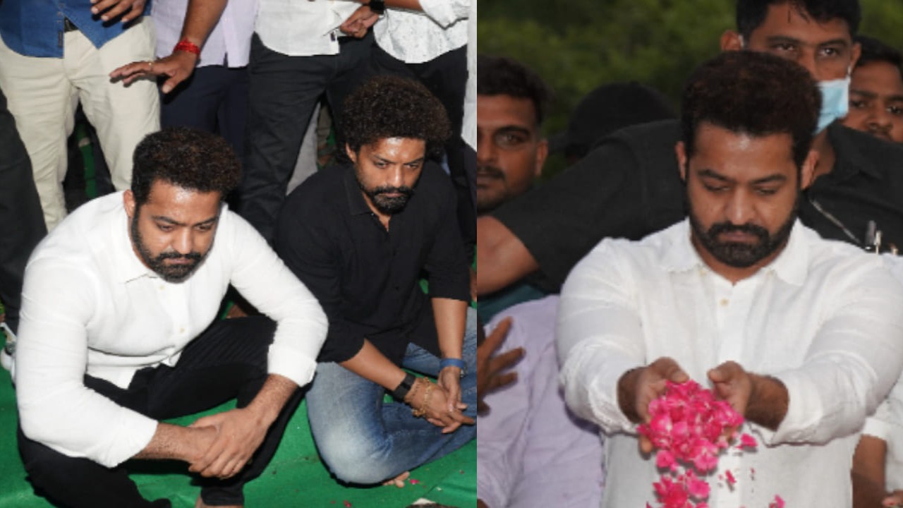 VIDEO: Jr NTR sits on ground; remembers late NTR on his birth anniversary
