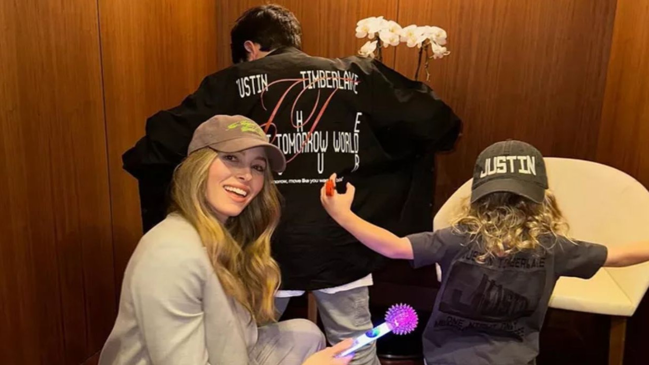 Jessica Biel Shares Snaps Of Sons Supporting Dad Justin Timberlake On Tour