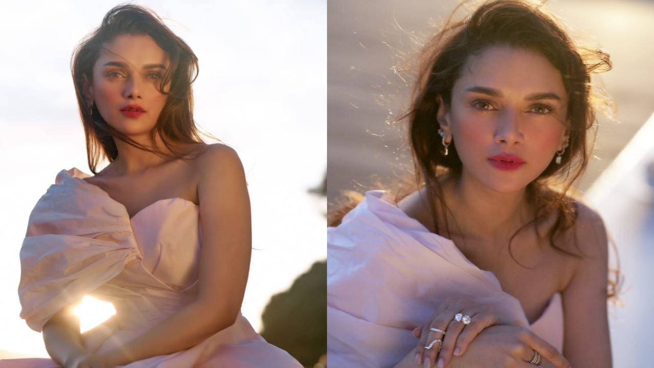 Aditi Rao Hydari looks like Belle of the Ball in pastel pink Avaro Figlio gown at Cannes 2024