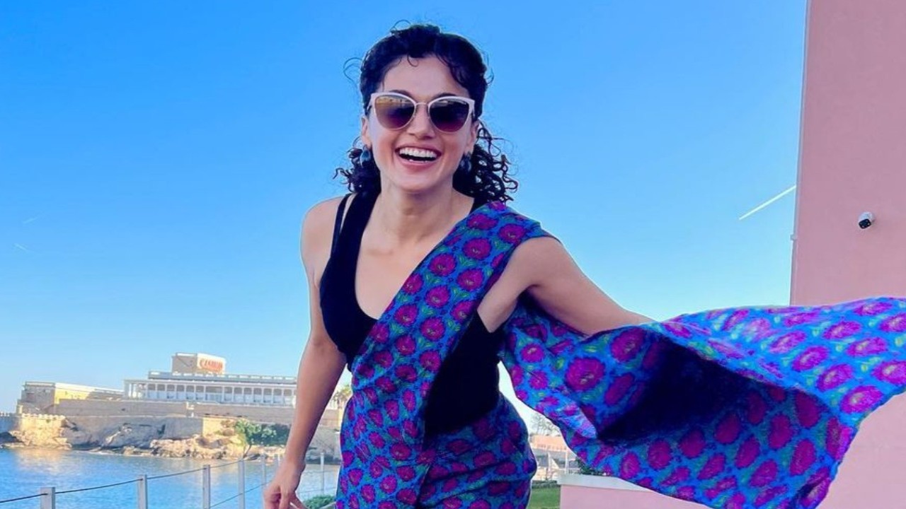 Taapsee Pannu jokingly urges paparazzi to host a party for her wedding._