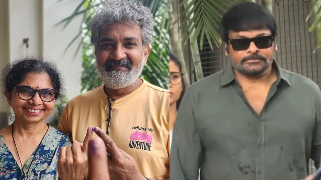 Check out SS Rajamouli and Chiranjeevi along with wife cast vote in Lok Sabha Elections