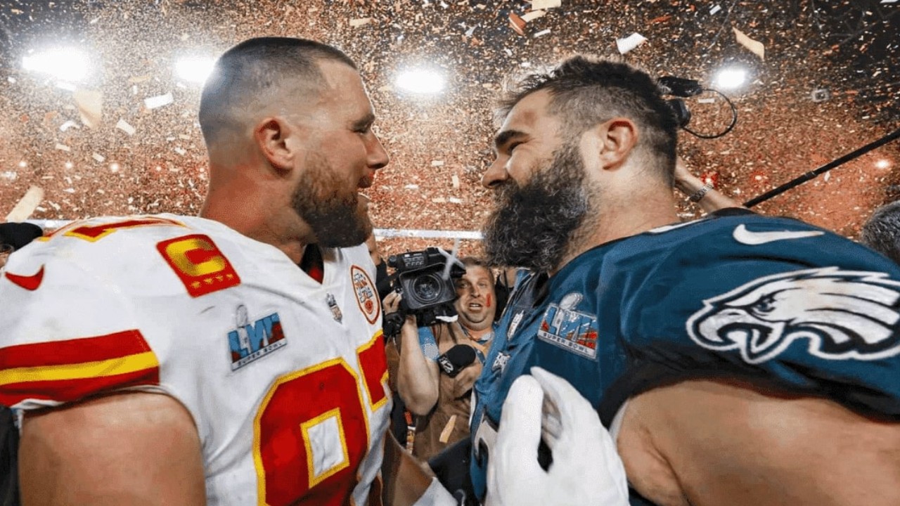 Jason Kelce Joins Taylor Swift’s Swifties in Mocking Travis Kelce Over Fishnet Jeans at NBA Playoffs