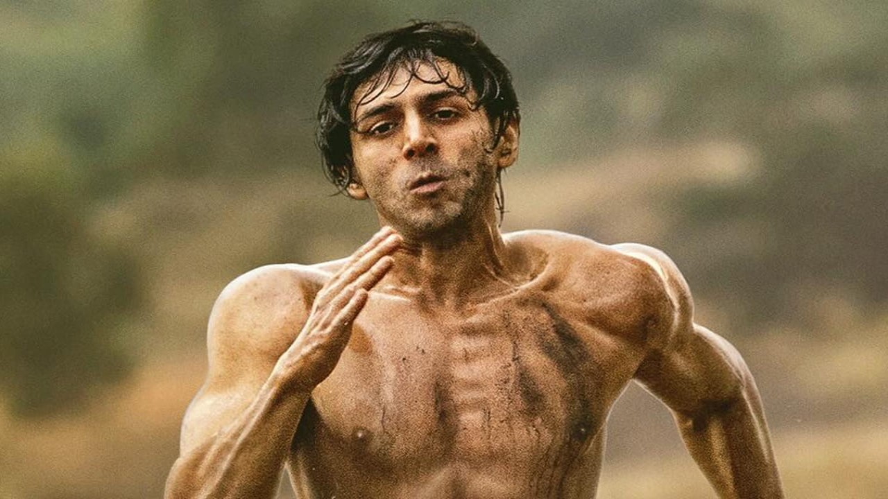Chandu Champion FIRST POSTER: Kartik Aaryan runs in a langot flaunting his chiseled and perfectly toned physique
